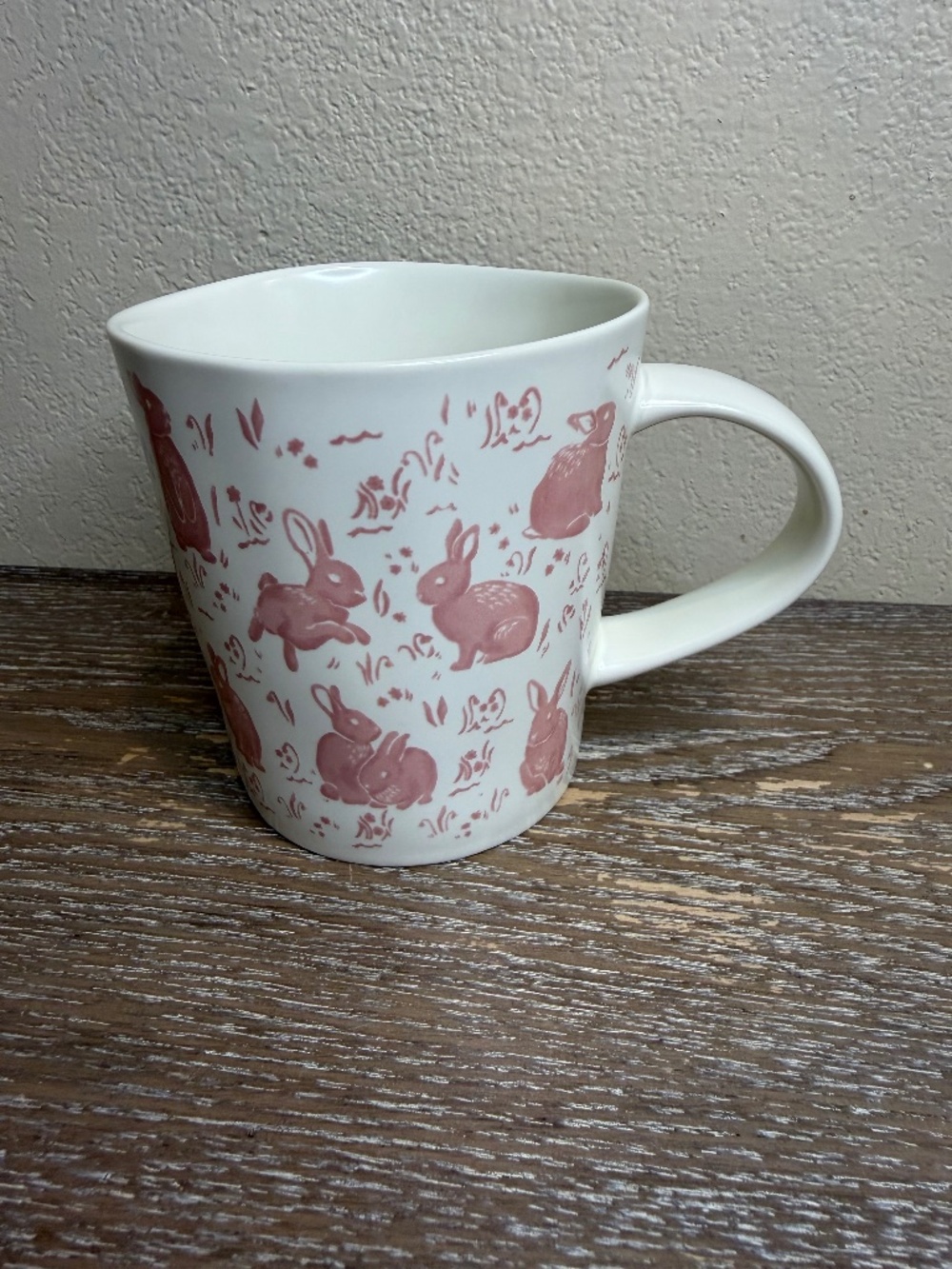 13.53 fl oz Stoneware Easter Aralia Mug Hand Painted Pink - Threshold